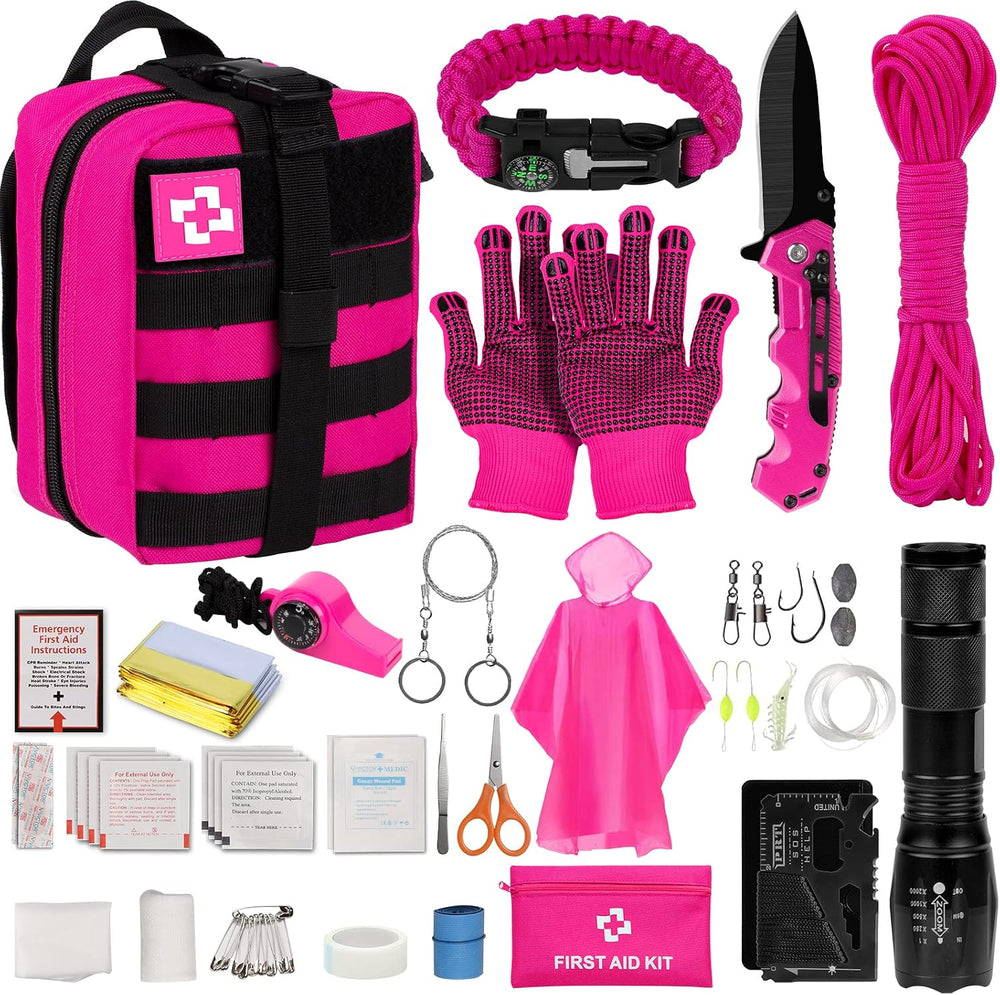 Emergency Survival Kit and First Aid Kit, Self Defense Kit Safety Kit, Surviv...
