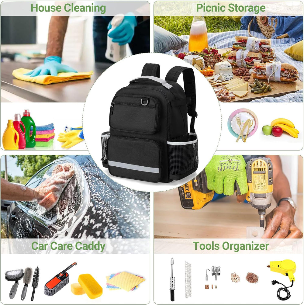 HODRANT Cleaning Backpack with Bottom Plate & Waterproof Bottom