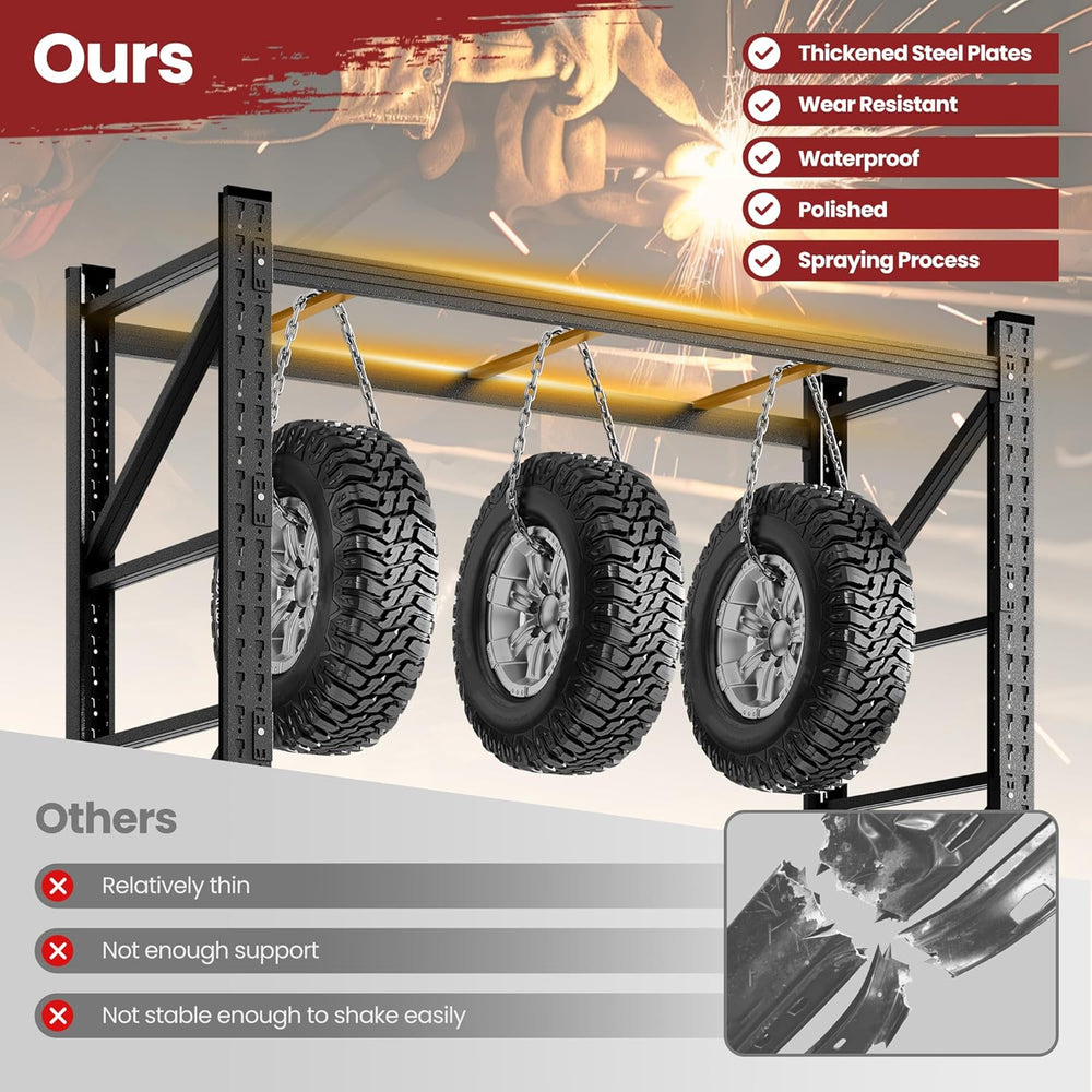 4‑Tier Heavy‑Duty Metal Garage Storage Shelving Unit, 5000 LBS Capacity Adjus...