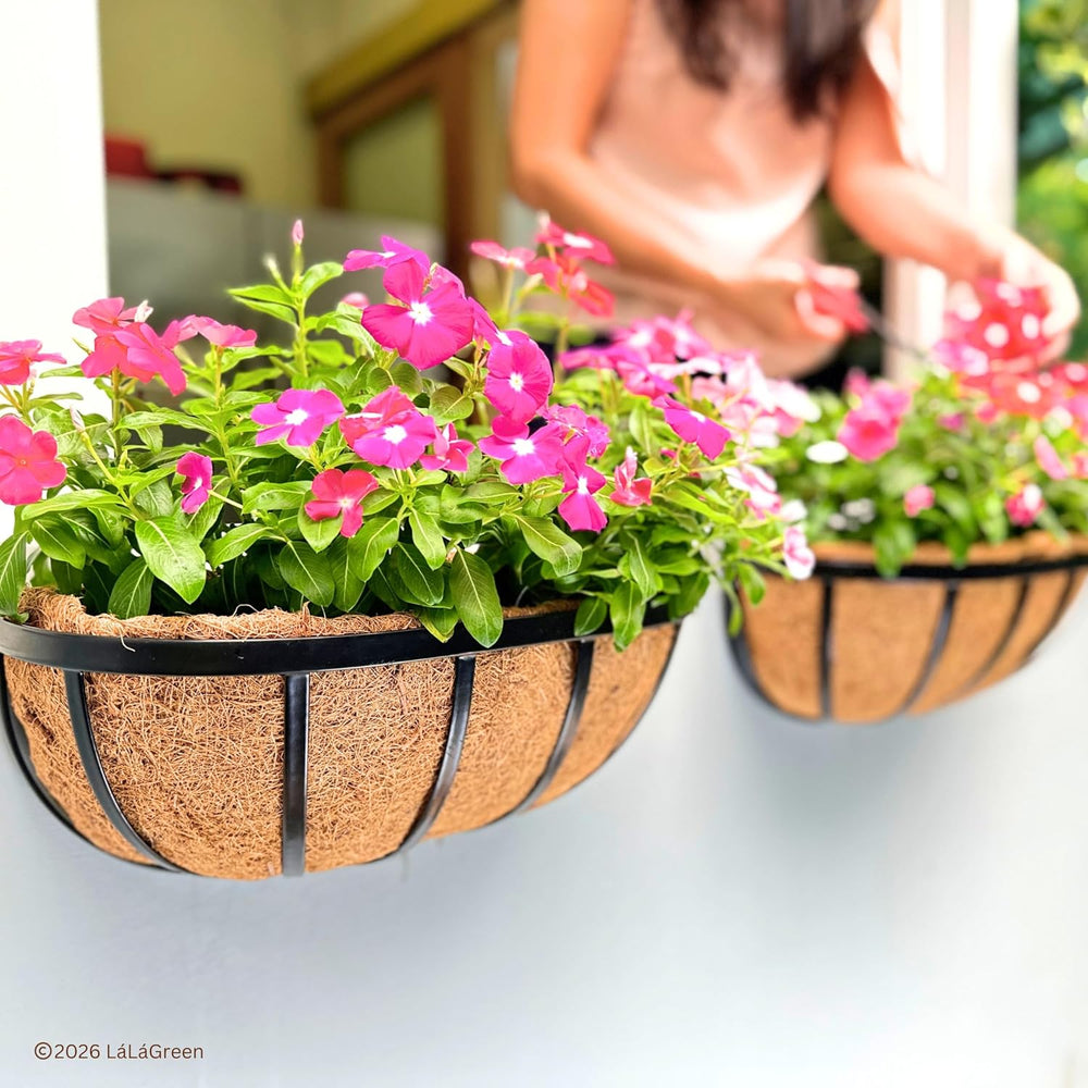LaLaGreen 16" (8 Pack, Half Rounded Rectangular) Trough Coco Liners – Me...
