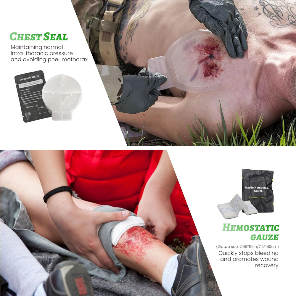 Survival Kit, First Aid Kit IFAK Emergency Kit with Israeli Bandage