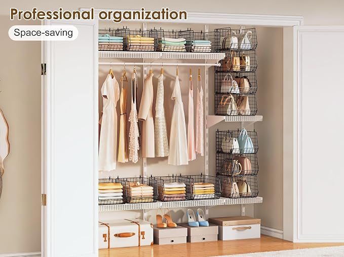 Deeper 4'' Design 5 Tier Foldable Hanging Closet Organizer and Storag...