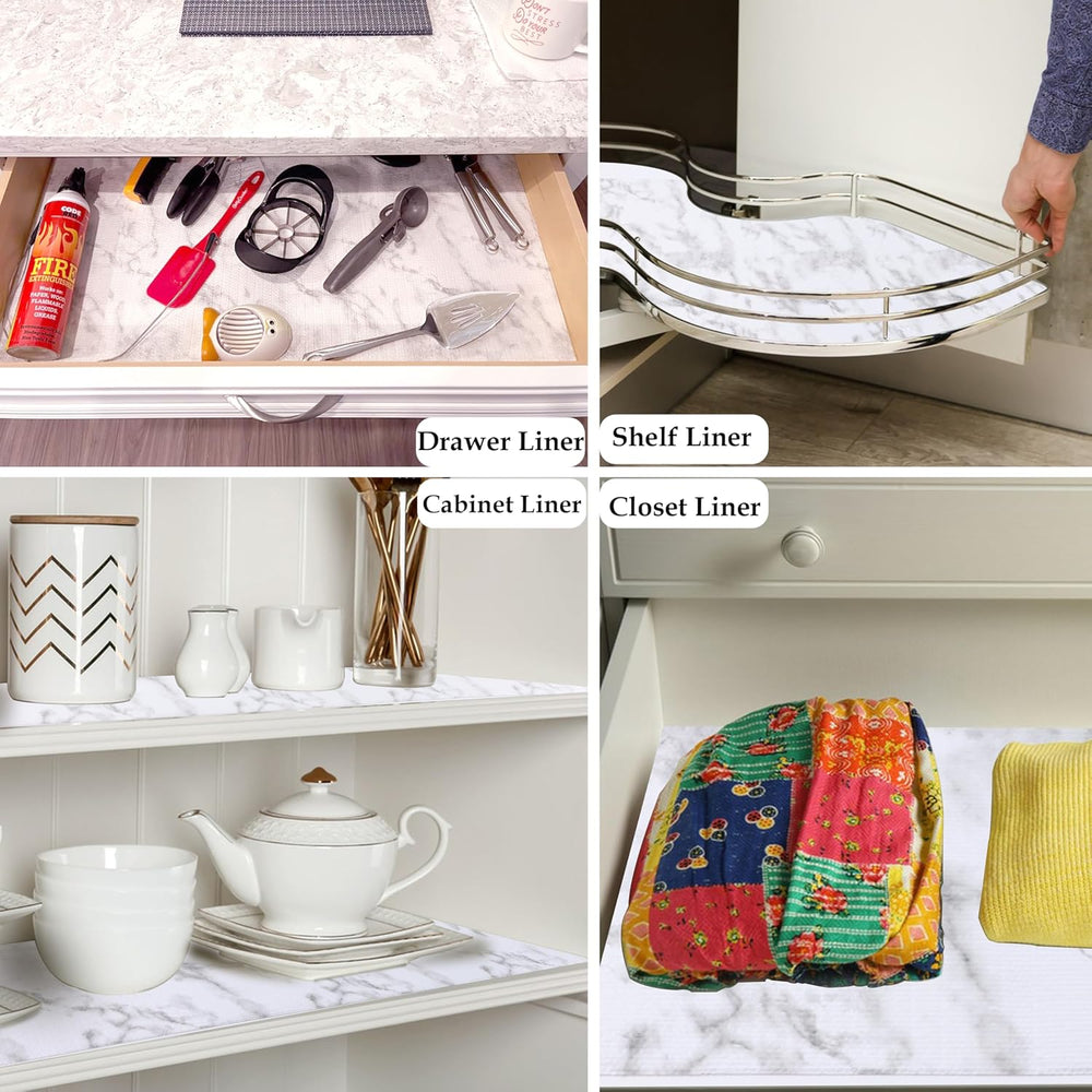 Shelf Liners for Kitchen Cabinets Non Adhesive 20 Inch Wide X 20 Ft Cabinet D...