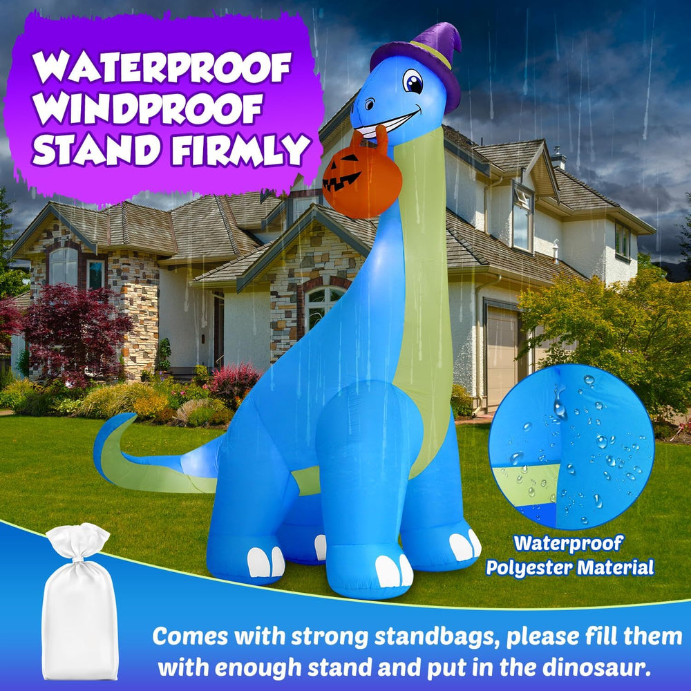 zukakii 13Ft Giant Halloween Inflatable Decorations Dinosaur, Build-in LEDs &...