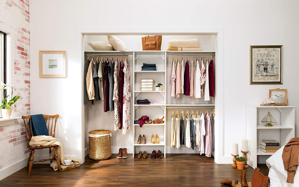 ClosetMaid SuiteSymphony Wood Closet Organizer System, 25-Inch Starter Kit wi...
