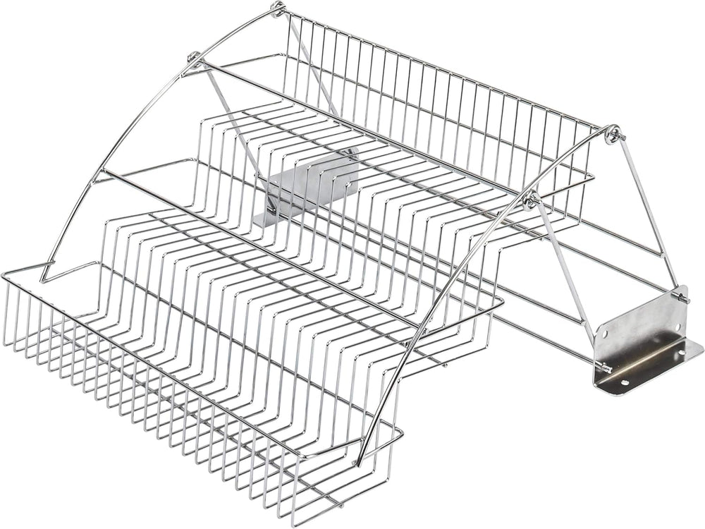 Hardware Resources 3-Tier Pull Down Spice Rack - Chrome-Finished Steel Retrac...