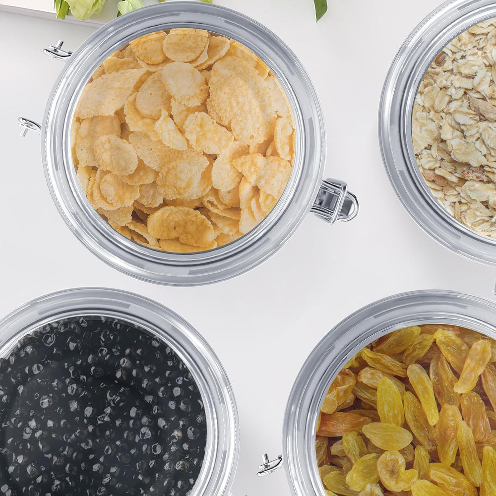 ENLOY 4-Piece Stainless Steel Airtight Food Storage Canister Set with Lid