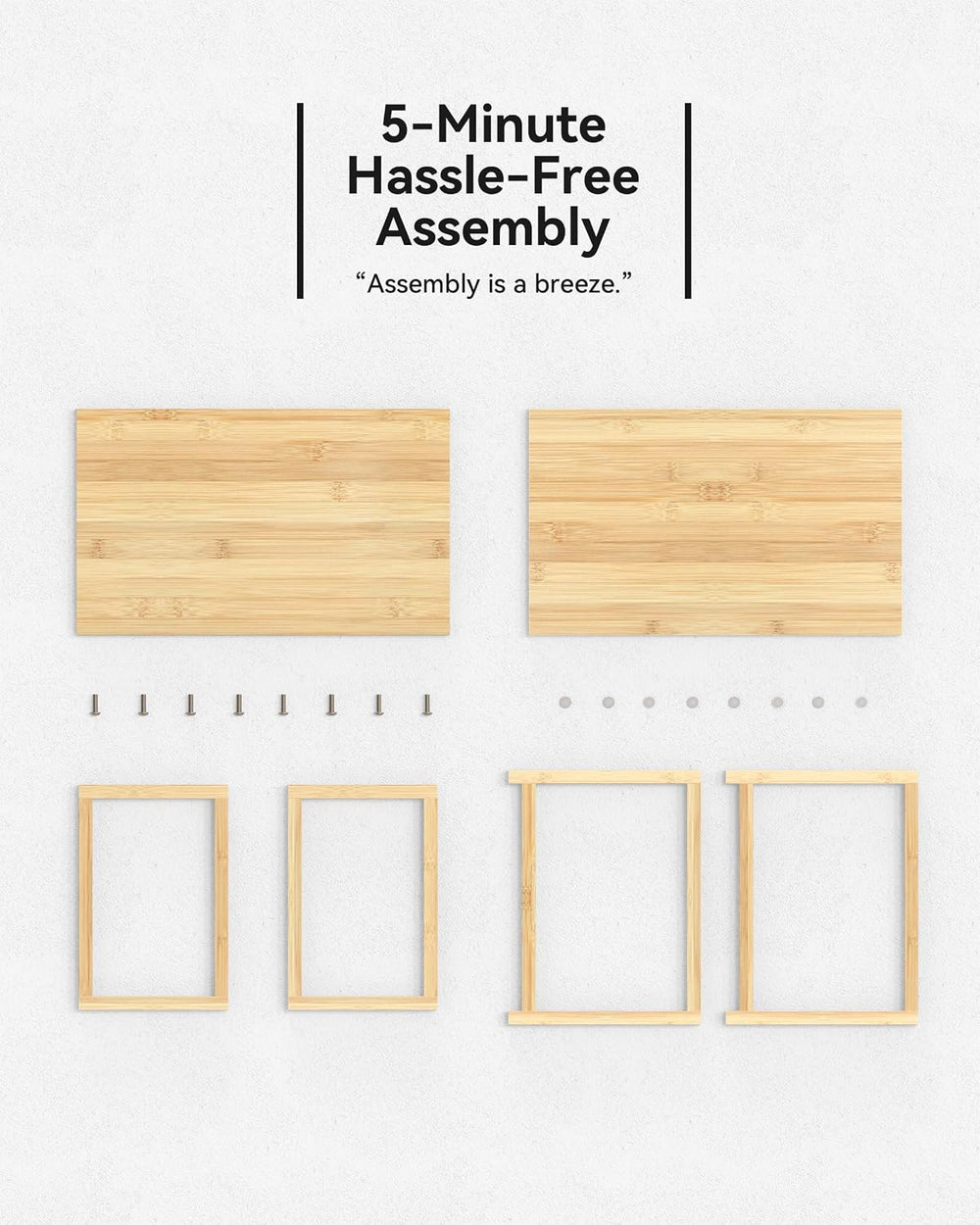 Bamboo Cabinet Organizer Shelf, Kitchen Shelf Organizer,2 Packs