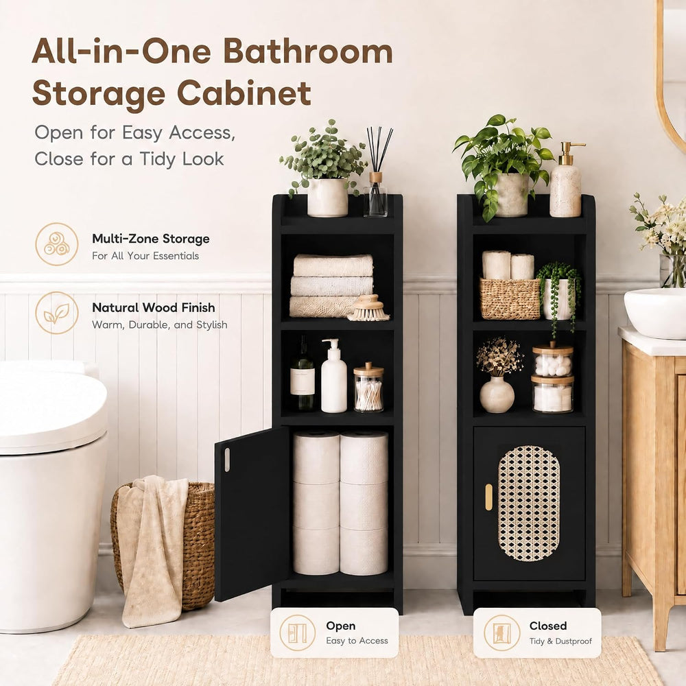 Small Bathroom Storage Cabinet,Narrow Toilet Paper Cabinets