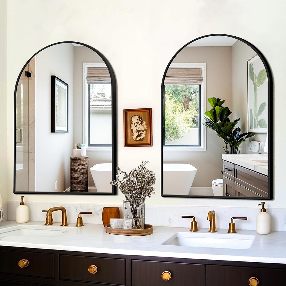 FICTOR 2 Pack 24" x 36" Arched Bathroom Vanity Mirror for Over Sink...