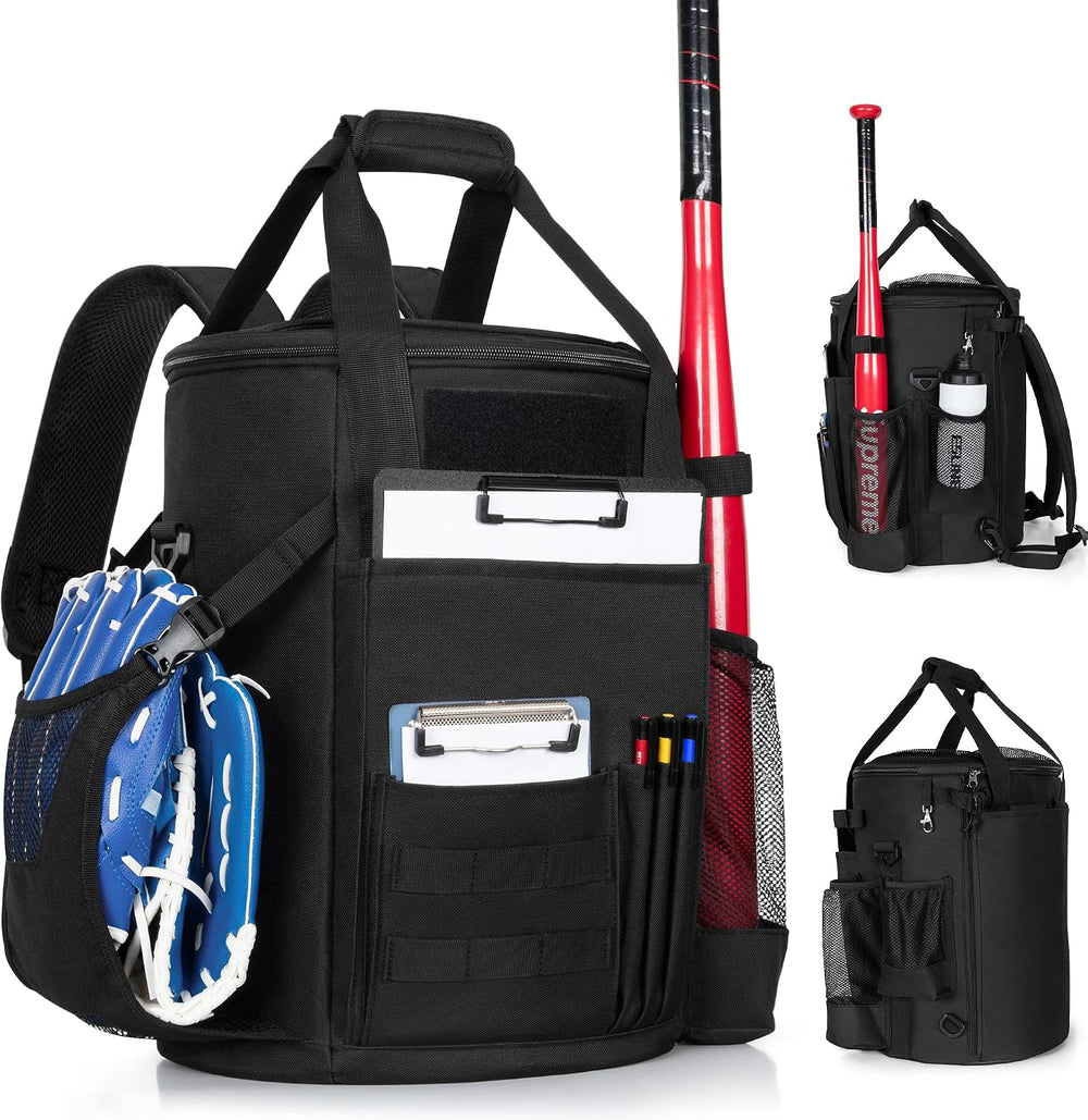 Baseball Coaches Bag, Baseball Bucket Bag