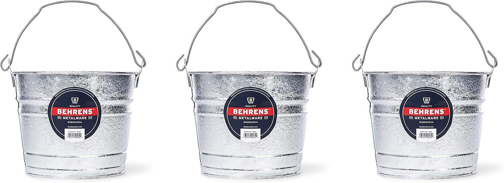 Behrens 1205 5-Quart Steel Pail 3 Pack