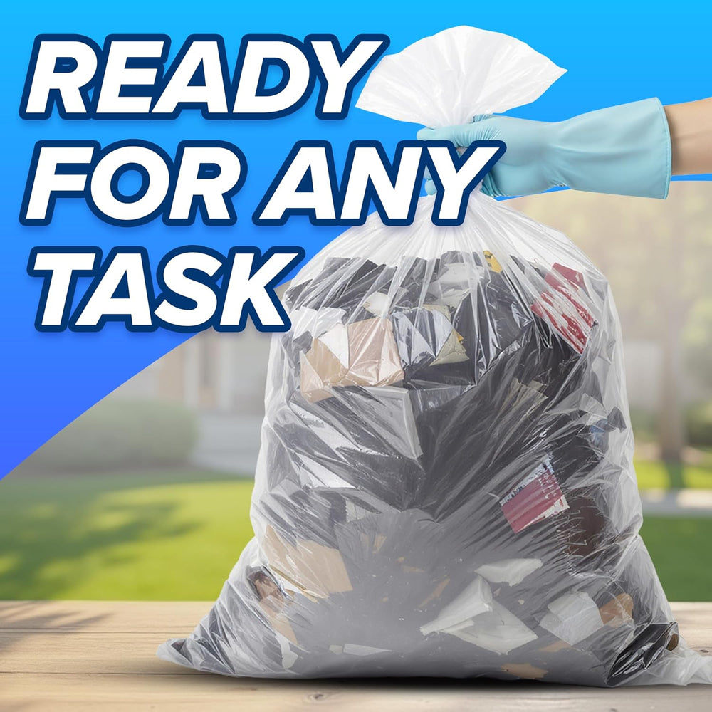 Small 24” X 33” Clear Trash/Wastebasket Liner, 12-16 Gal, 13 Gal Garbage Bags...
