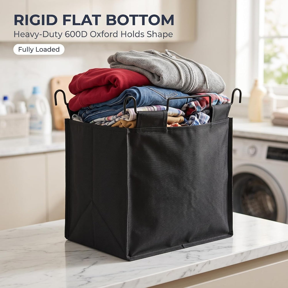 3-Tier Rolling Laundry Sorter Cart, 220L 6-Bag Laundry Hamper on Wheels