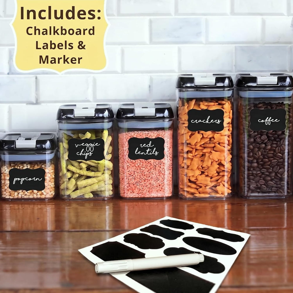 Simply Gourmet Airtight Food Storage Containers with Lids – 7 Piece Assorted ...