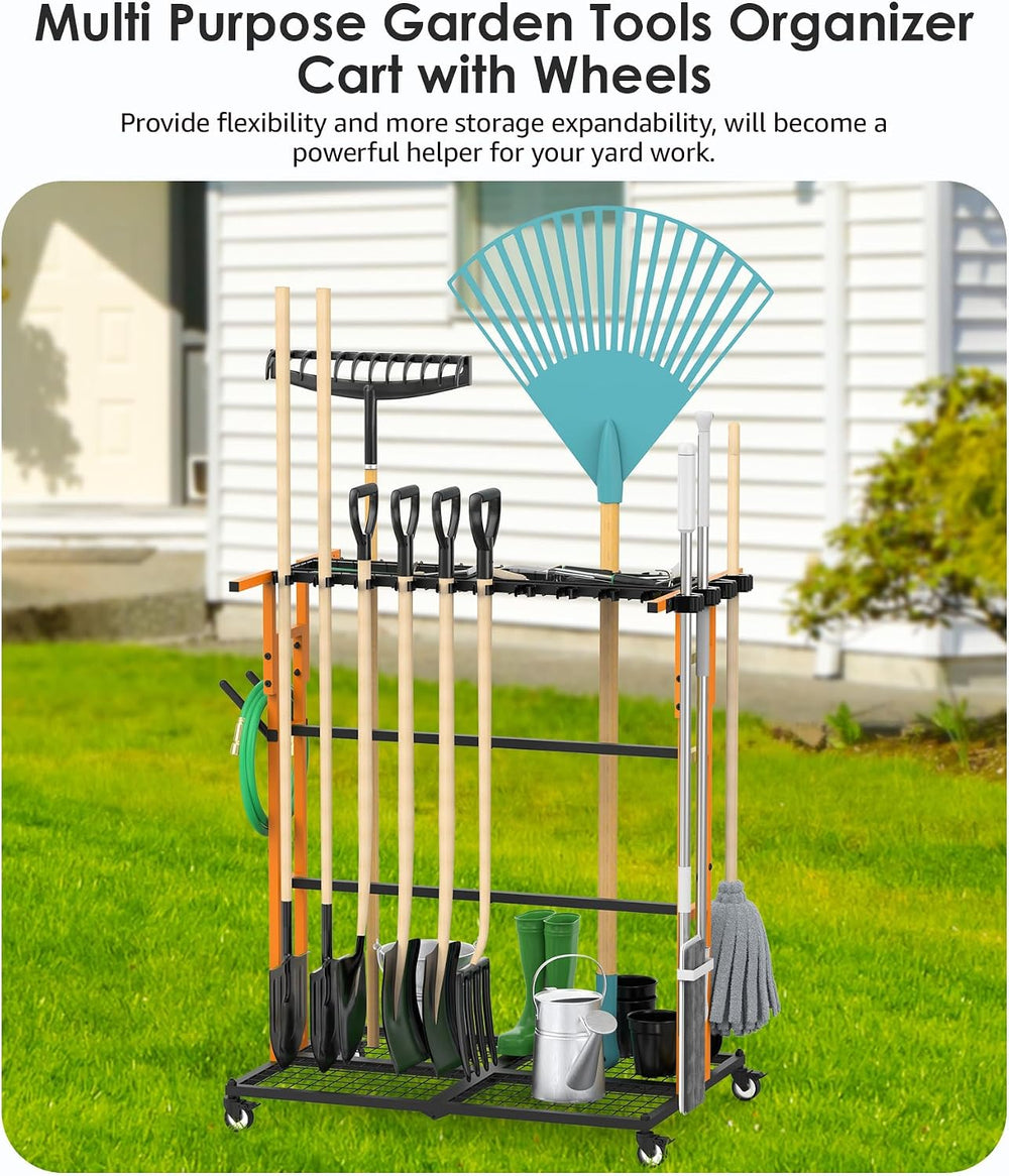 CCCEI Garage Organization with Wheels, Outdoor Gargen Yard Shed Tools Organiz...