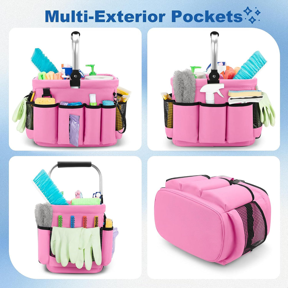 Cleaning Caddy Organizer with Handle,Pink