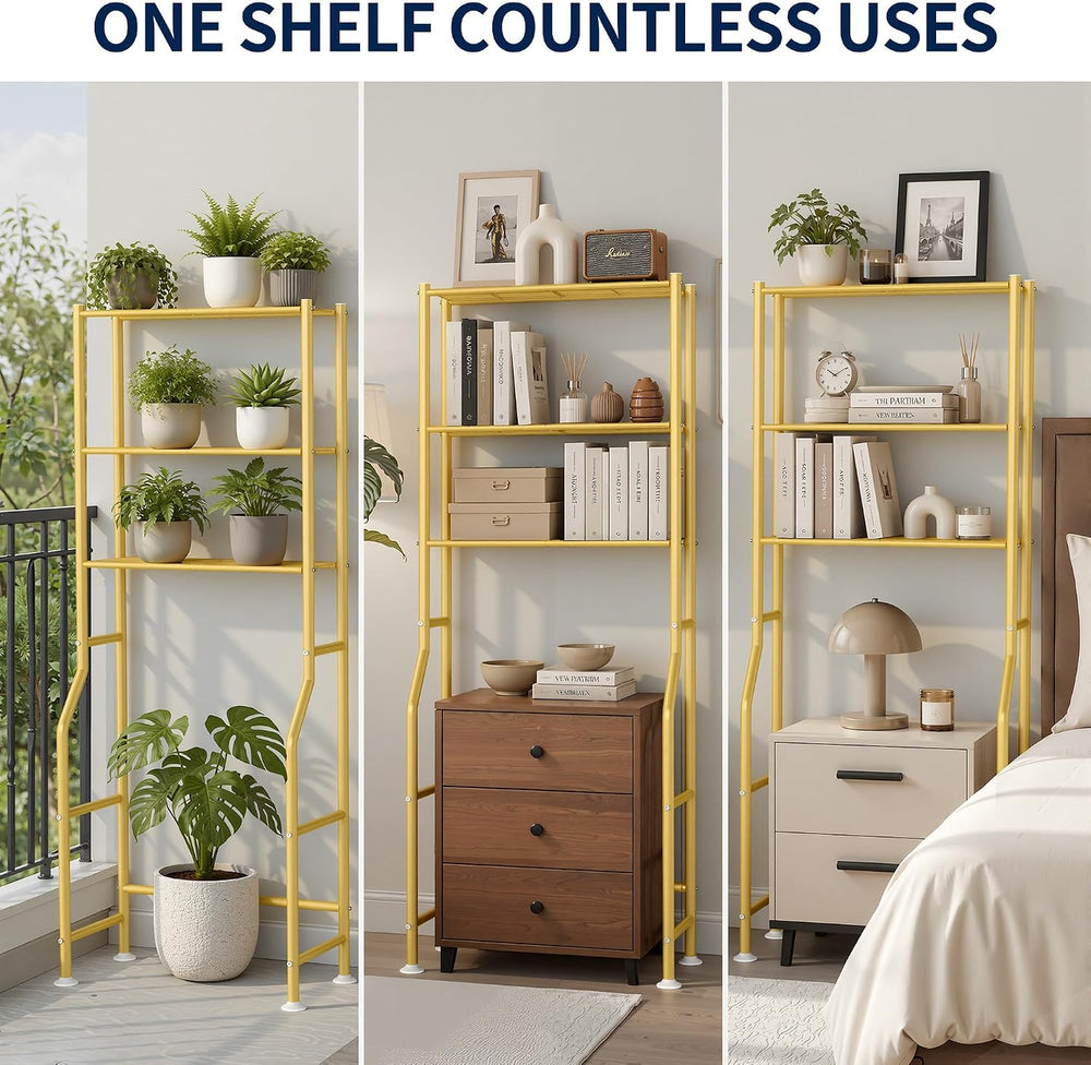 3-Tier Over Toilet Storage, Anti-Wobble, Gold