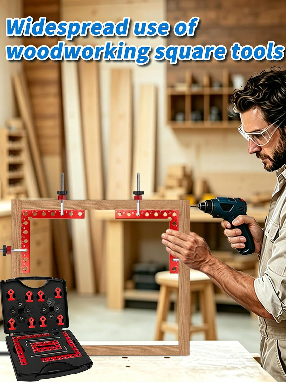 8PCS 90° Corner Clamps for Woodworking, Aluminum Right Angle Kit