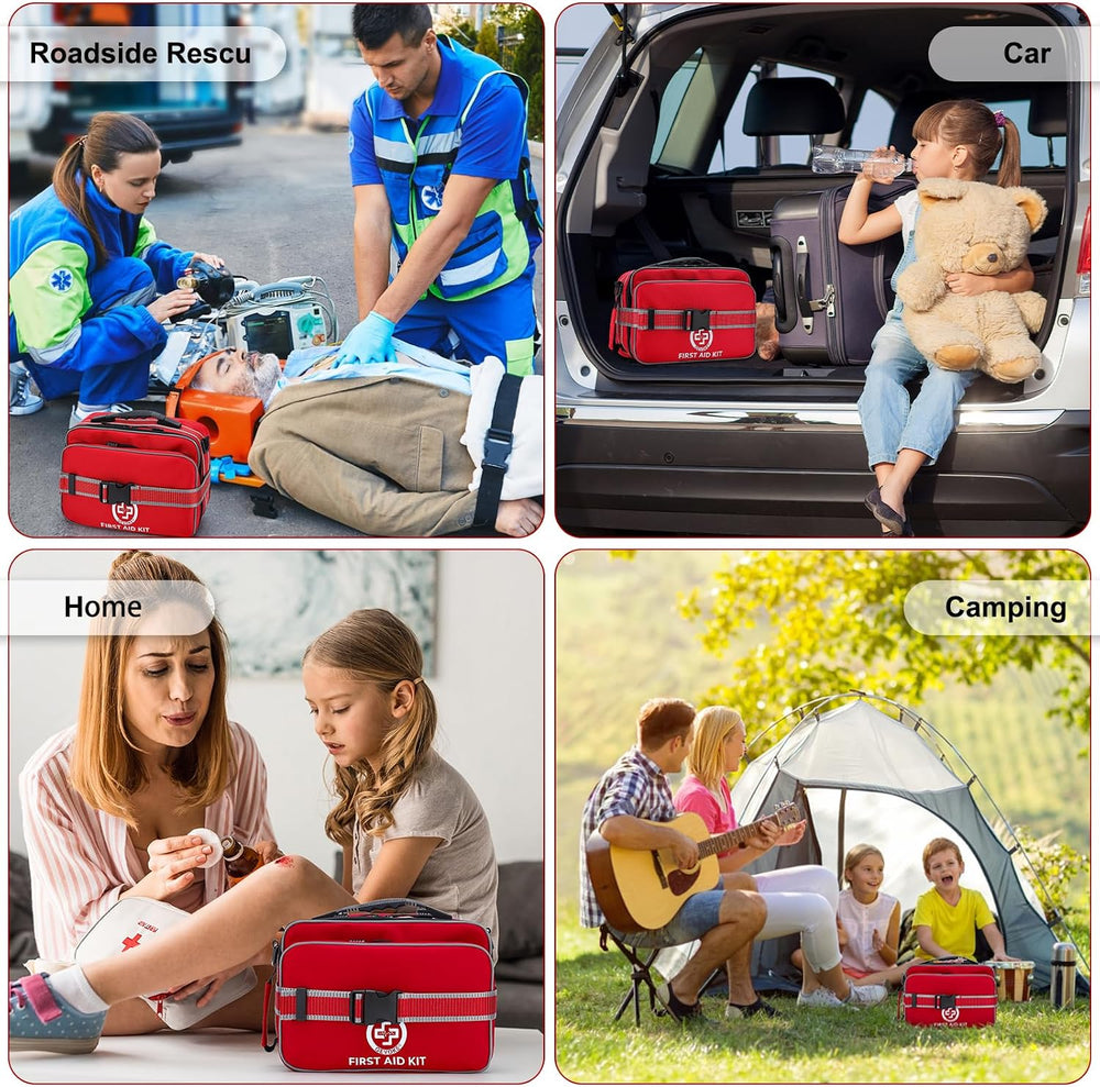 Gevoke Professional 500 Piece Emergency First Aid Kit for Home, Car