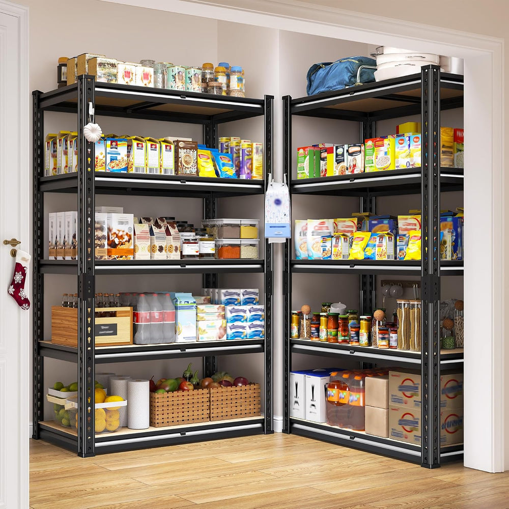 REIBII 5-Tier Garage Shelving, Storage Shelves for Basement Shed Pantry