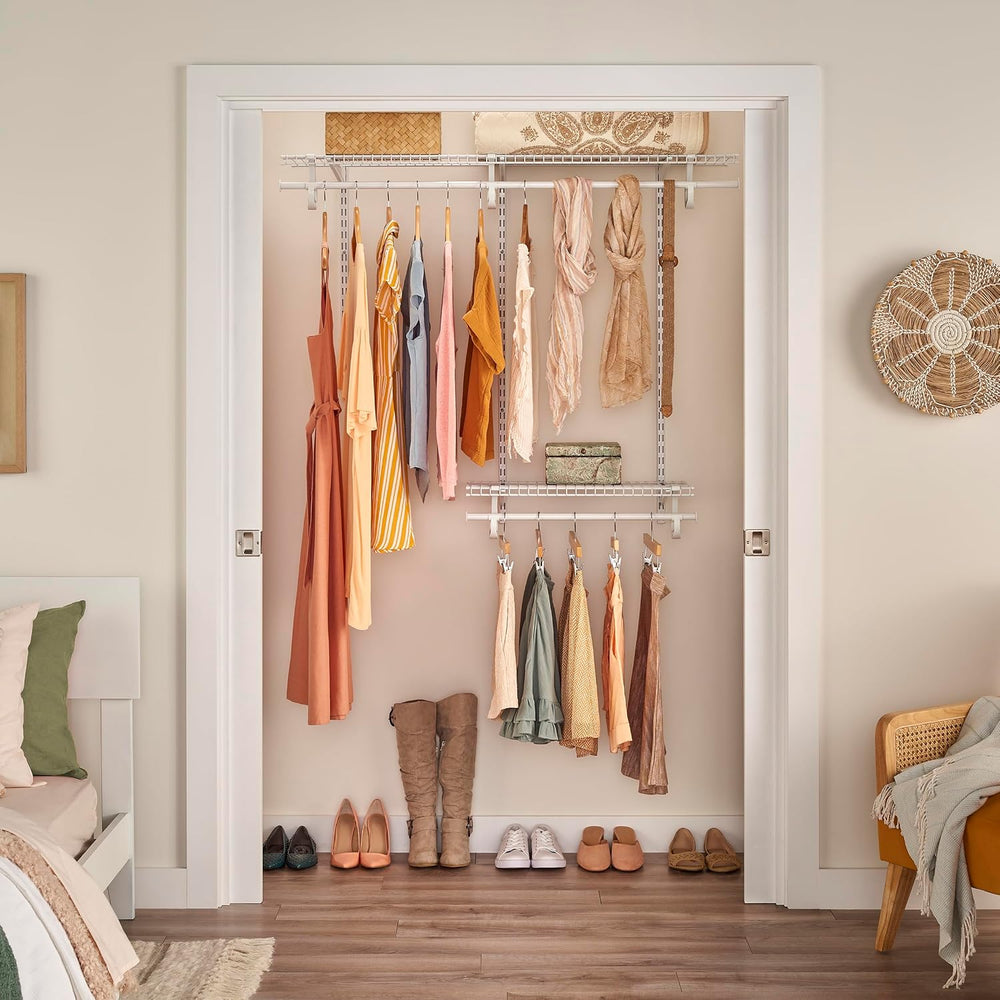 ClosetMaid ShelfTrack Wire Closet Organizer System, Adjustable from 2 to 4 Ft...