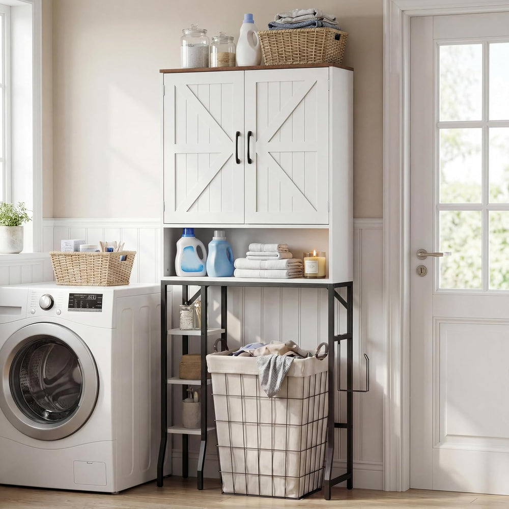 Over The Toilet Storage Cabinet,31" W Bathroom Organizer, White