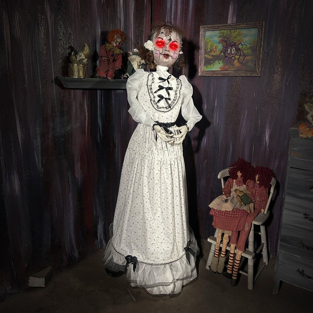 Haunted Hill Farm 5.6-Ft. Walking Girl Halloween Animatronic