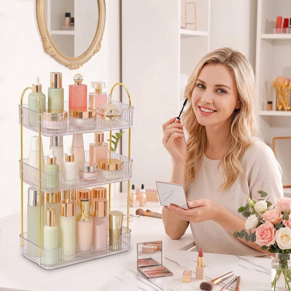 Aveniee Bathroom Counter Organizer, 3 Tier Perfume Skin Care Countertop Stora...