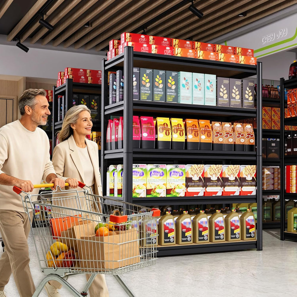 5‑Tier Garage Shelving, Adjustable Metal Shelves Units