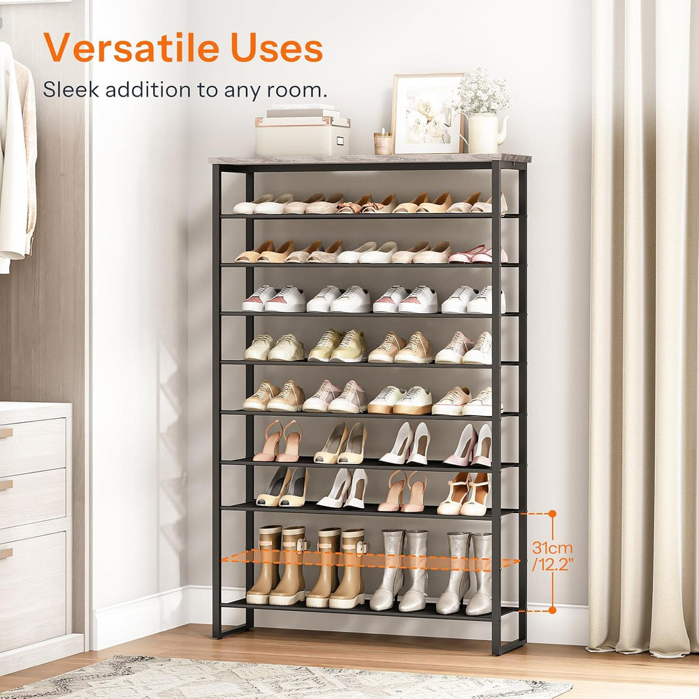 HOOBRO 10-Tier Shoe Rack for Entryway, 39.4" L Shoe Storage Organizer, L...