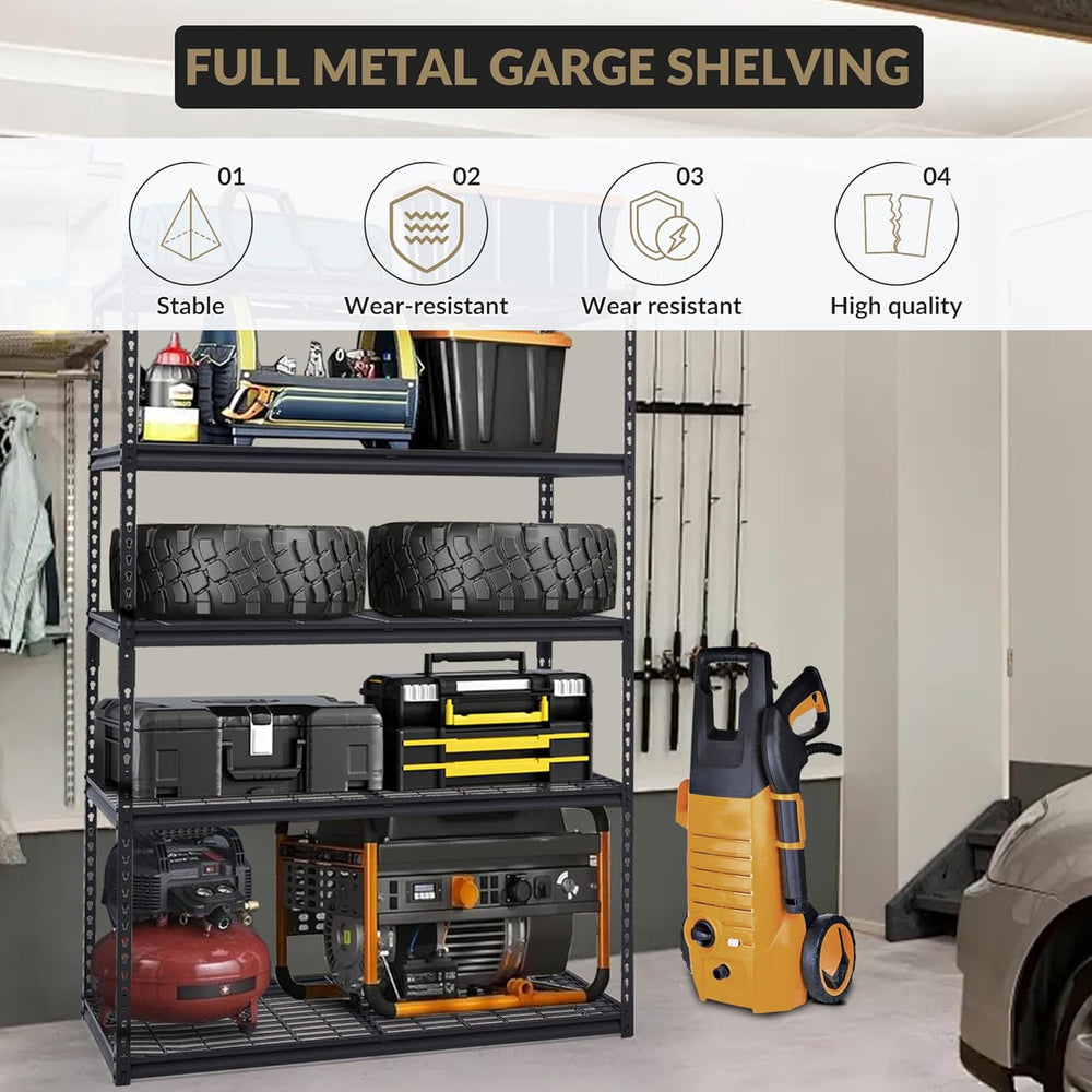 GarveeTech Heavy Duty Garage Shelving Unit, 48 in L x 24 in W x 72 in H Adjus...
