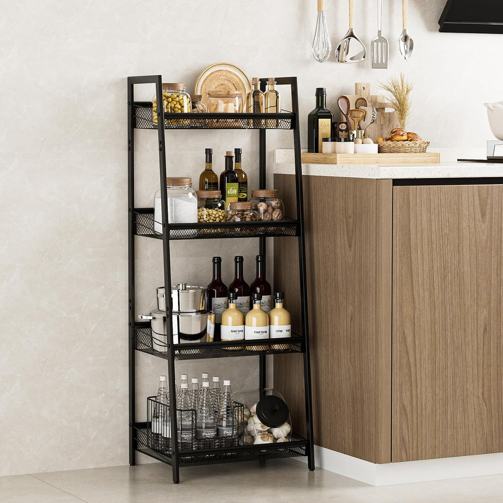 4 Tier Bathroom Shelf, Bathroom Organizer and Storage for Small Space, Free-S...