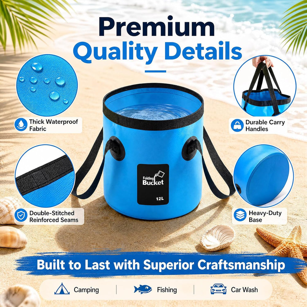 3 Gallon 4 Pack Collapsible Bucket,Multicolor
