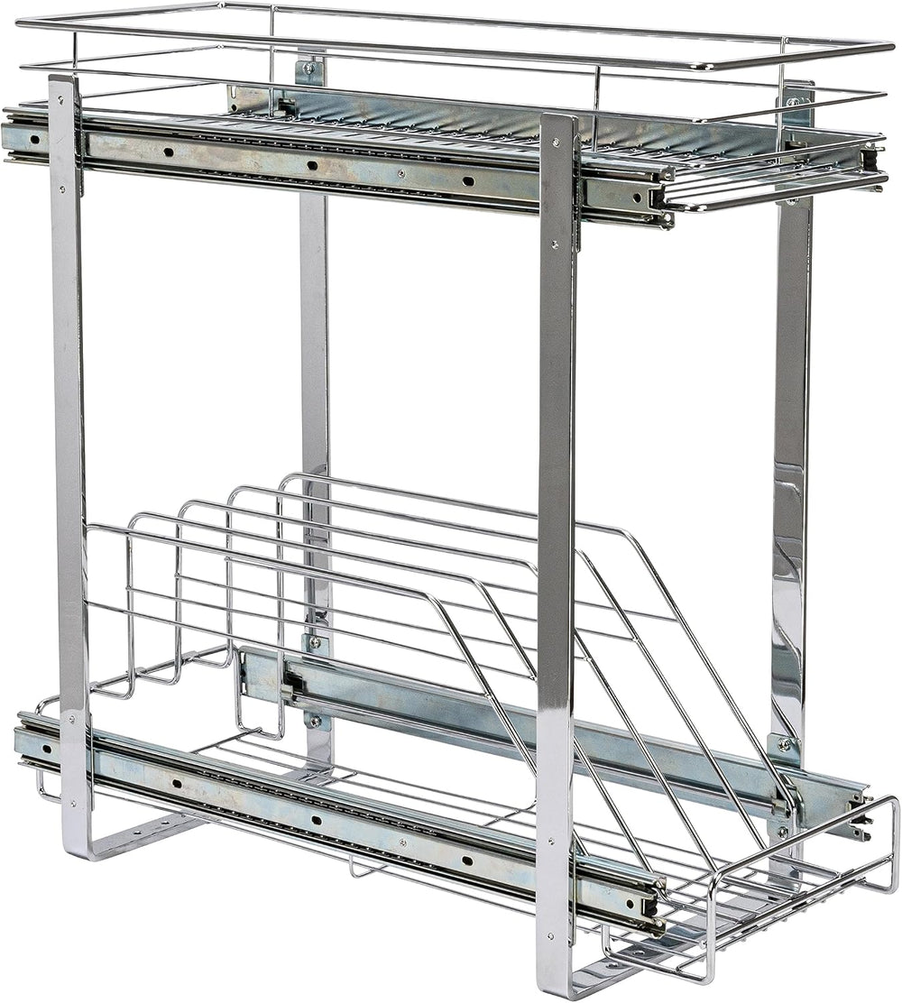 Household Essentials Glidez Multipurpose Chrome-Plated Steel Pull-Out/Slide-O...