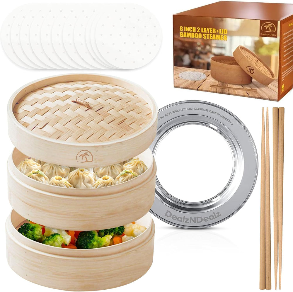 2-Tier Steamer & Steamer Ring Bundle โ Double the Efficiency, Double the ...