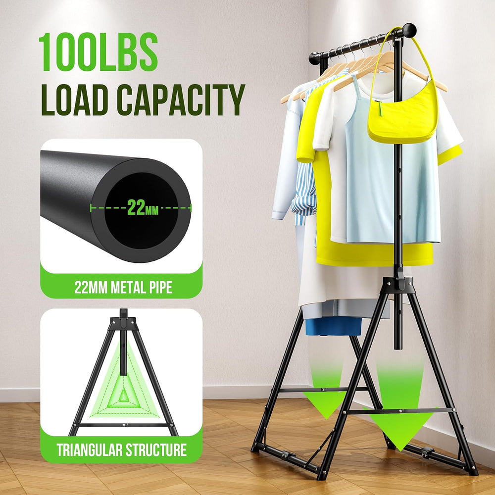 MAXLEAD HOME Clothes Rack Foldable Clothing Rack, 64.5''H Collapsible...