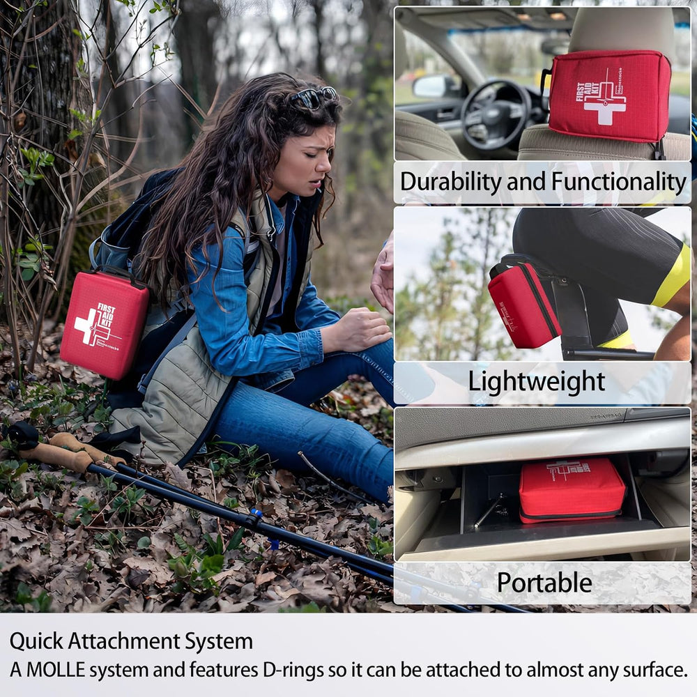 First Aid Kits - Compact First Aid Kit with Labelled Compartments Molle Syste...