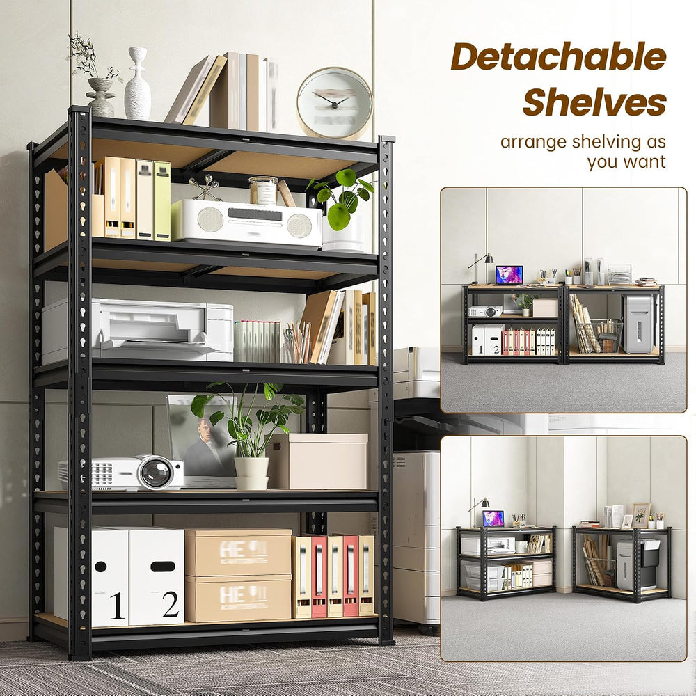 5-Tier Storage Shelves, Adjustable Pantry Shelves for Kitchen