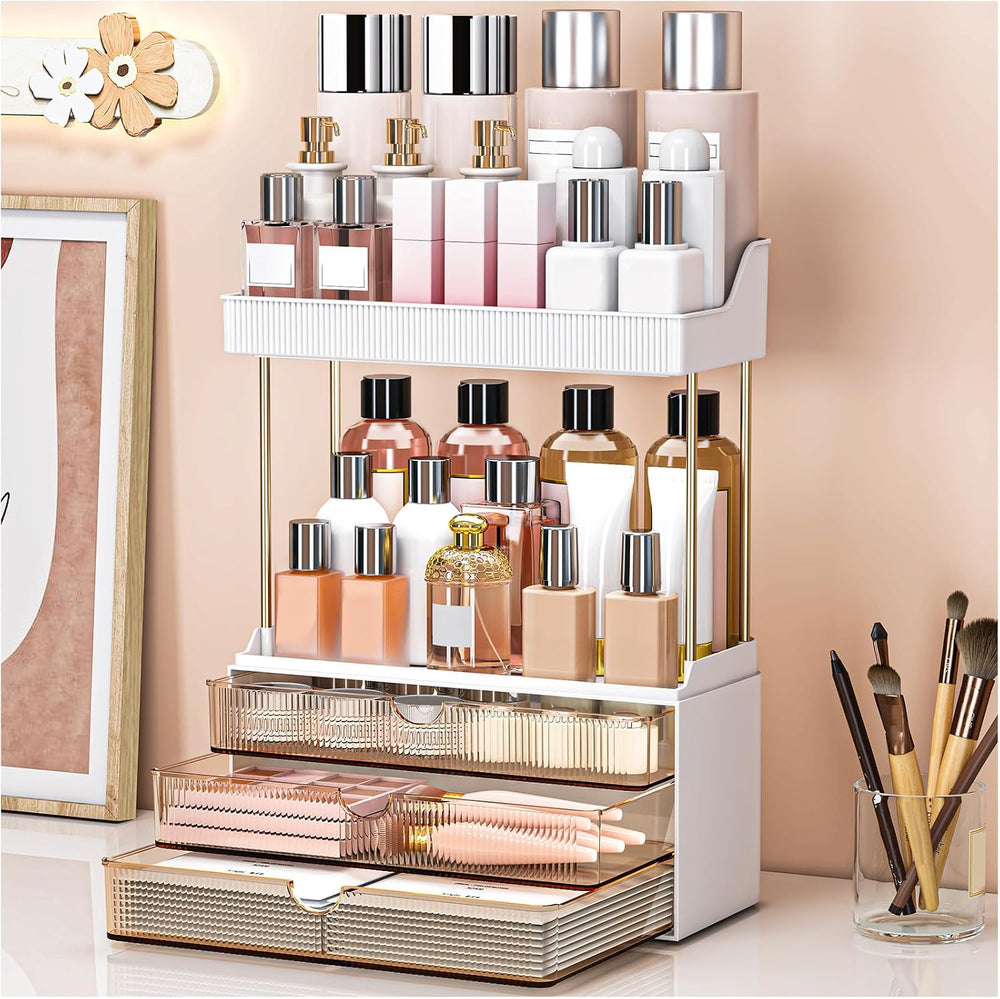caktraie 2 Sets 5 Tier Acrylic Makeup & Bathroom Vanity Organizer