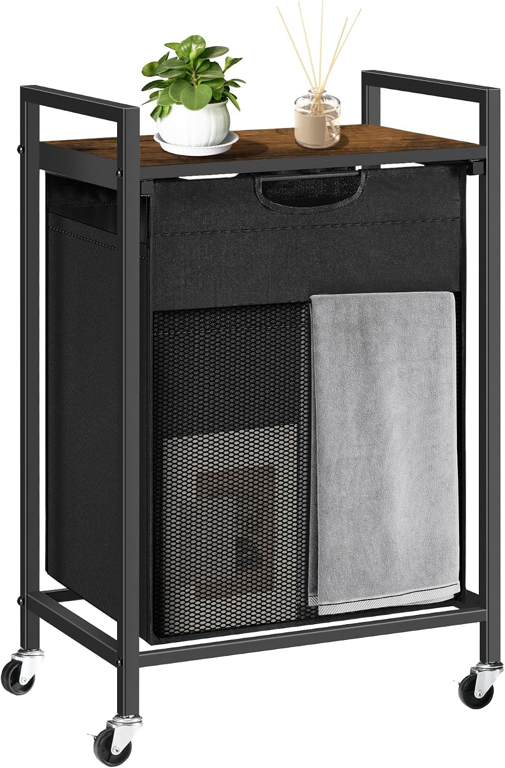 Laundry Basket, Laundry Hamper with 1 Pull-Out Removable Oxford Fabric Bag, 1...