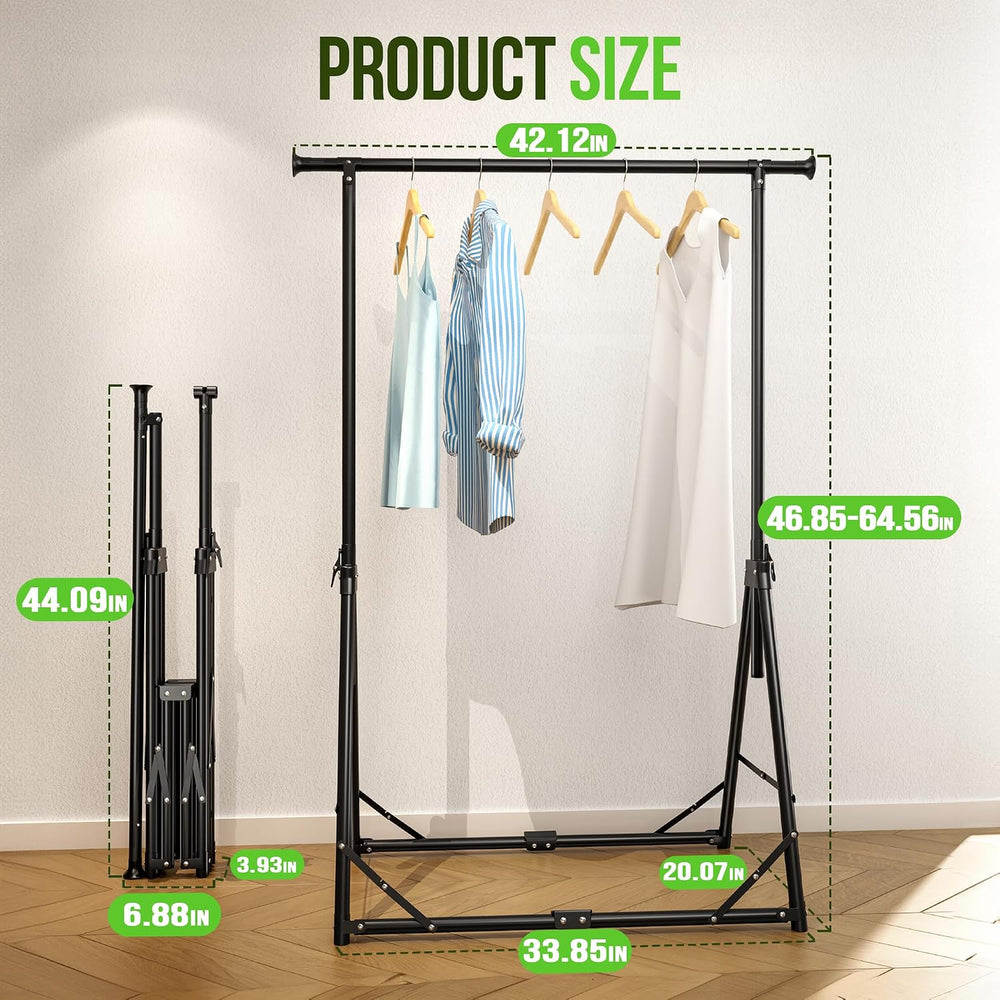 MAXLEAD HOME Clothes Rack Foldable Clothing Rack, 64.5''H Collapsible...