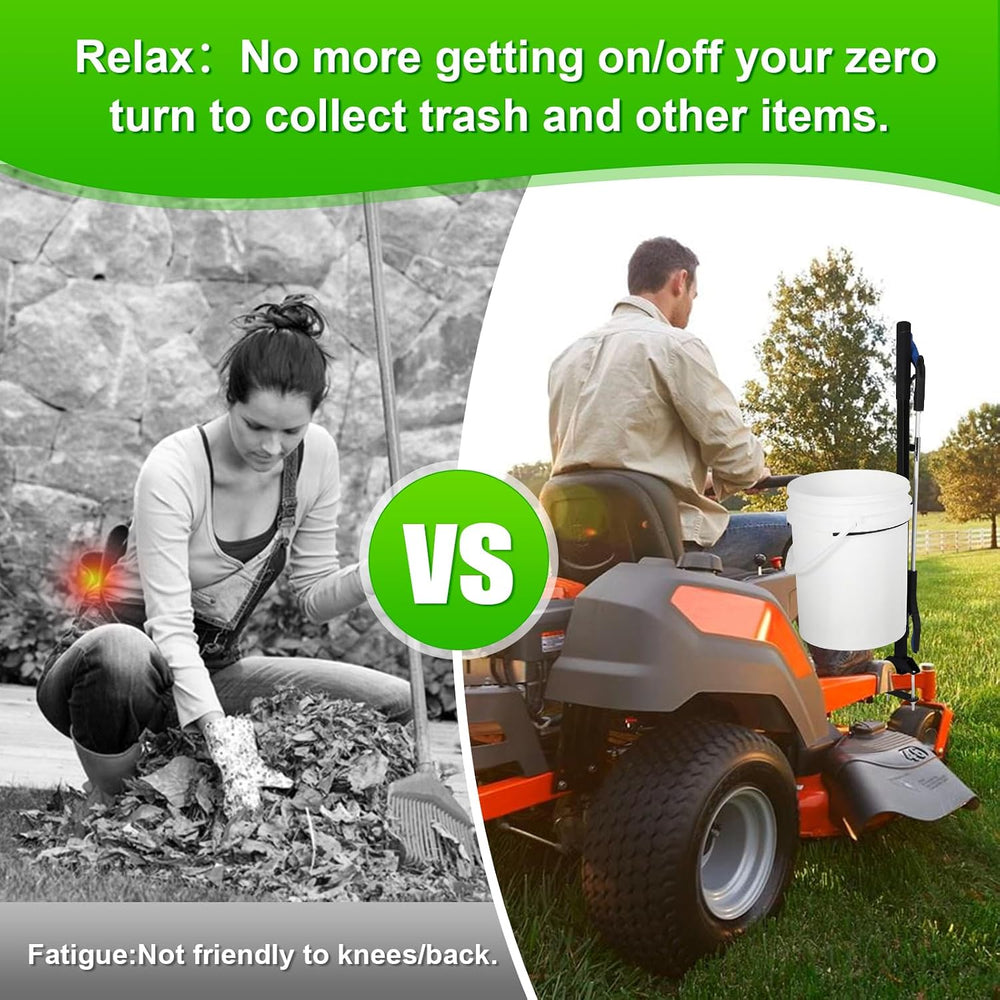 Zero Turn Mower Handle, 5 Gallon Bucket Bracket Holder with Clip, Lawn Mower ...