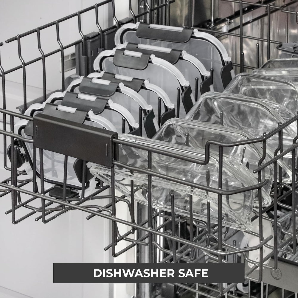 Freshware Glass Storage Containers with Lids, 24 Pieces, 12 Containers with 1...