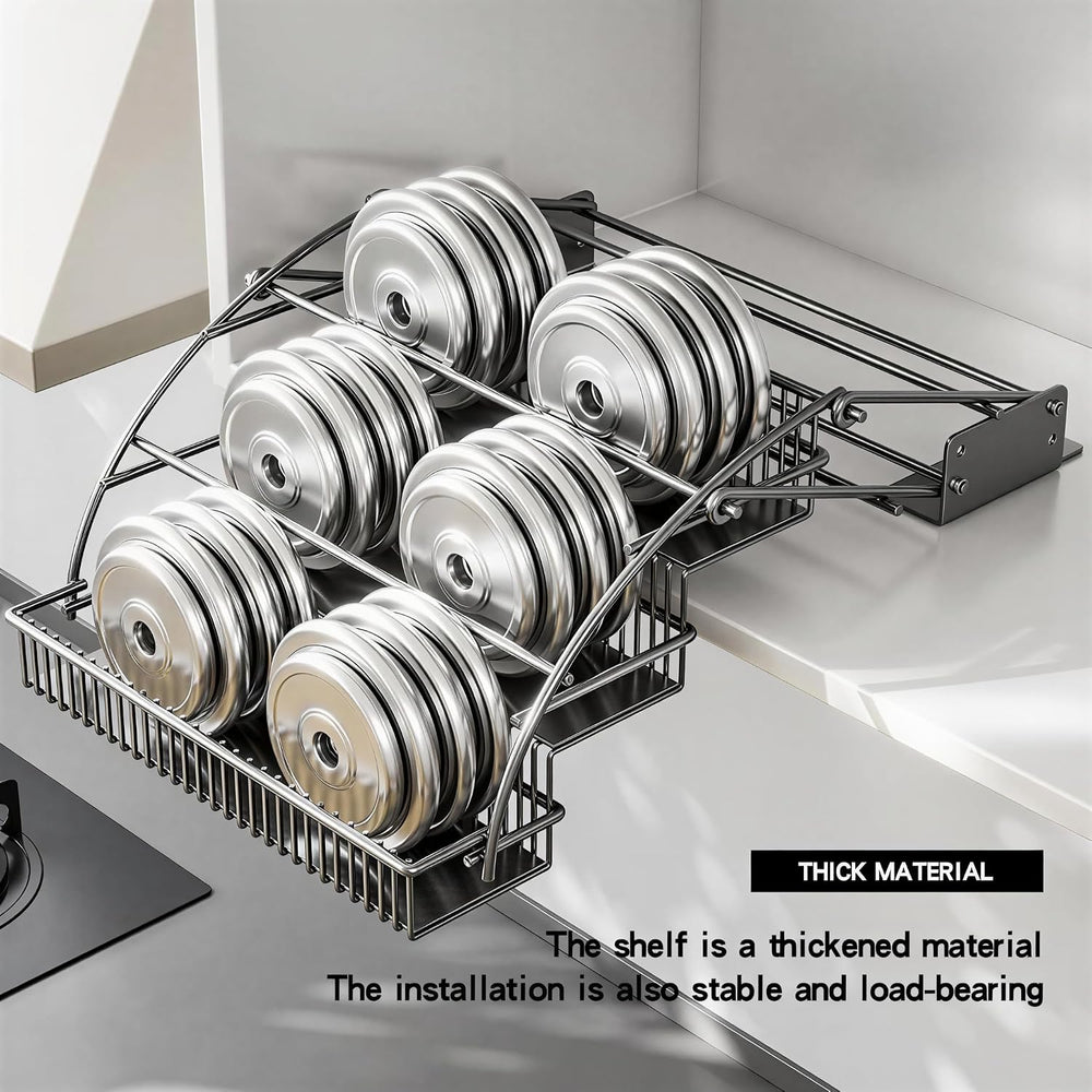 3-Tier Pull Down Spice Rack Organizer Expandable Pull-Out for Upper Cabinet