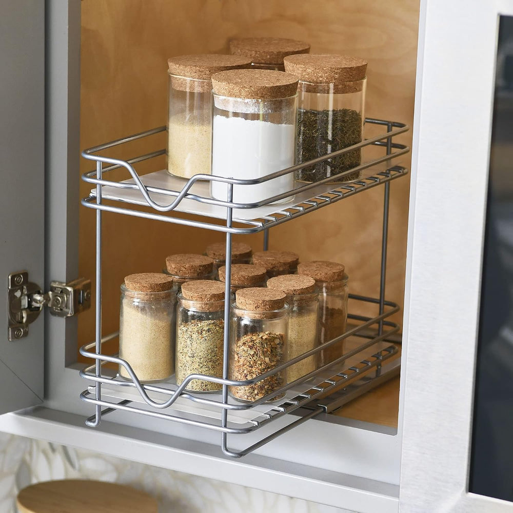 Household Essentials Glidez Paint-Finished Steel Pull-Out/Slide-Out Storage O...