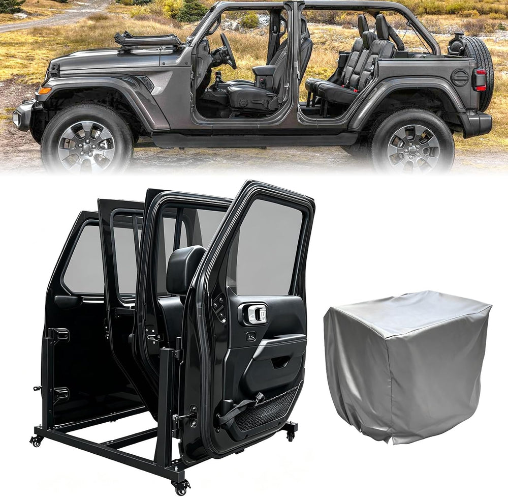SUNPIE Door Storage Hanger Cart for Jeep Wrangler & Gladiator