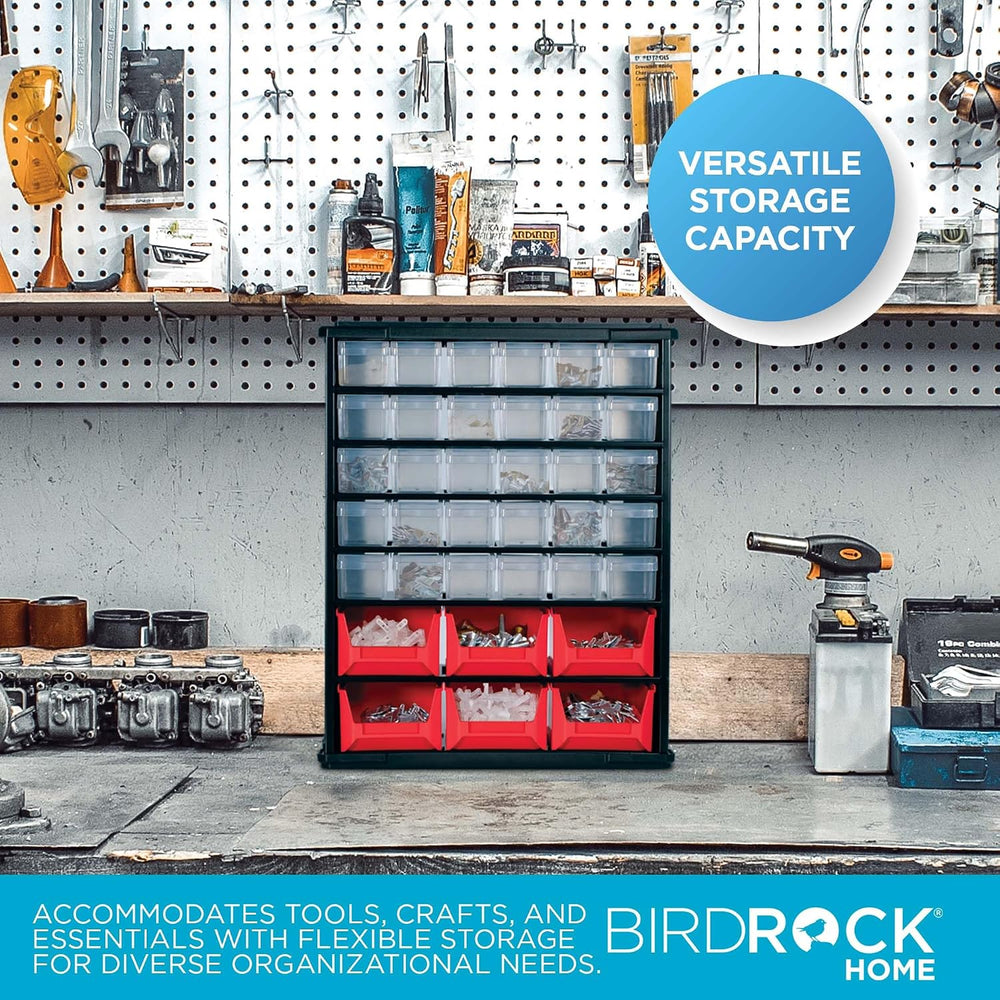 BIRDROCK HOME Craft Organizer Bin with 36 Drawers | Heavy-Duty Metal Hardware...