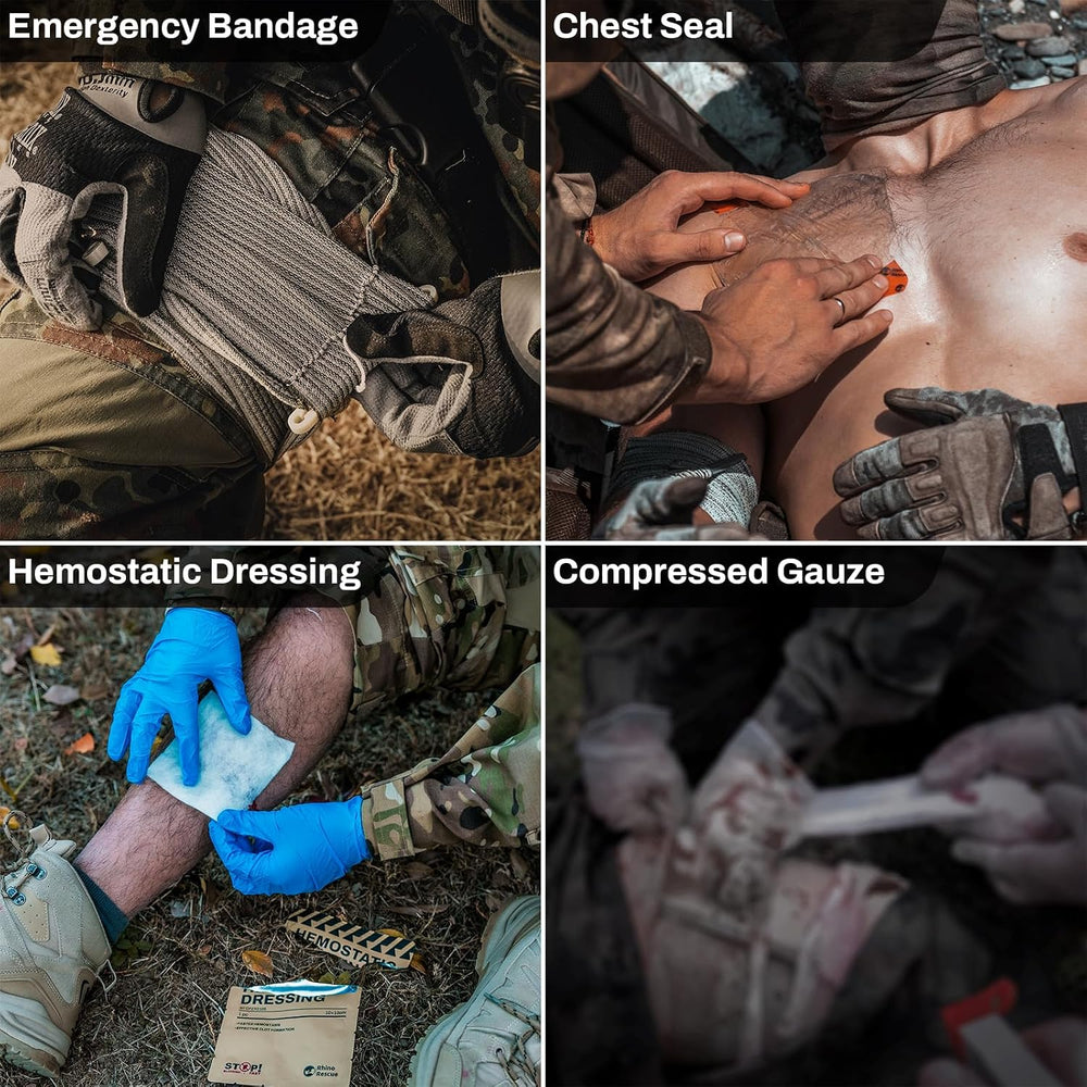 RHINO RESCUE Car Tactical IFAK Trauma Kit with C-A-T Tourniquet