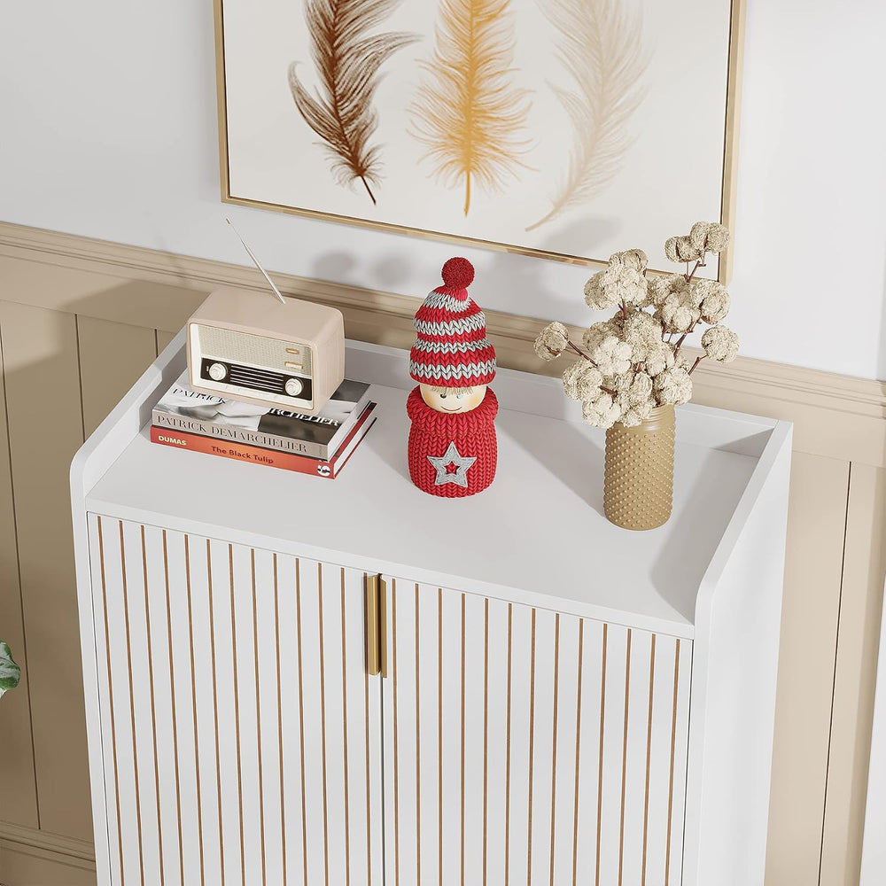 Tribesigns Shoe Cabinet with Doors, 5 Tiers Shoe Storage Cabinet for Entryway...